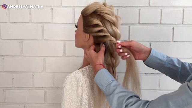 Низкий пучок на жгутах | Low bun | Wedding hairstyle смотреть онлайн