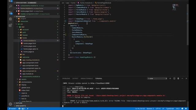 ionic 5 Video Tutorials-point-9 custom component for sharing  common data