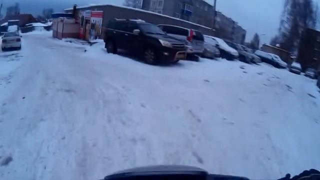 Зимняя покатушка на скутере Stels Skif (Vento Zip) смотреть онлайн