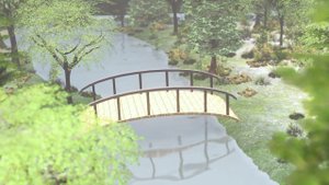 Локация в блендер - мост в лесу | Location in the blender - A bridge in the forest (download)