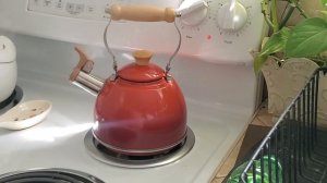 Review and demo of this little red whistling tea kettle