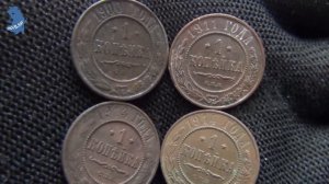 1 копейка монеты Царской России . Номиналы 4 монеты. Годы :1900г. 1911г. 1913г .1914г.      #361
