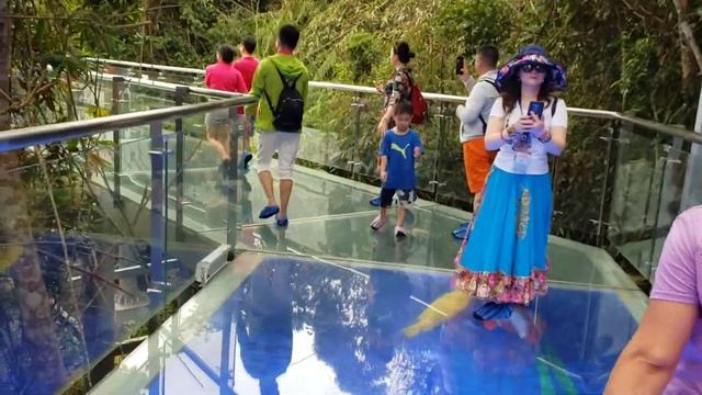 Парк Ялонг Бэй Стекляный мост в Китае. Yalong Bay Tropical Paradise Forest Park. Хайнань, Ялунвань