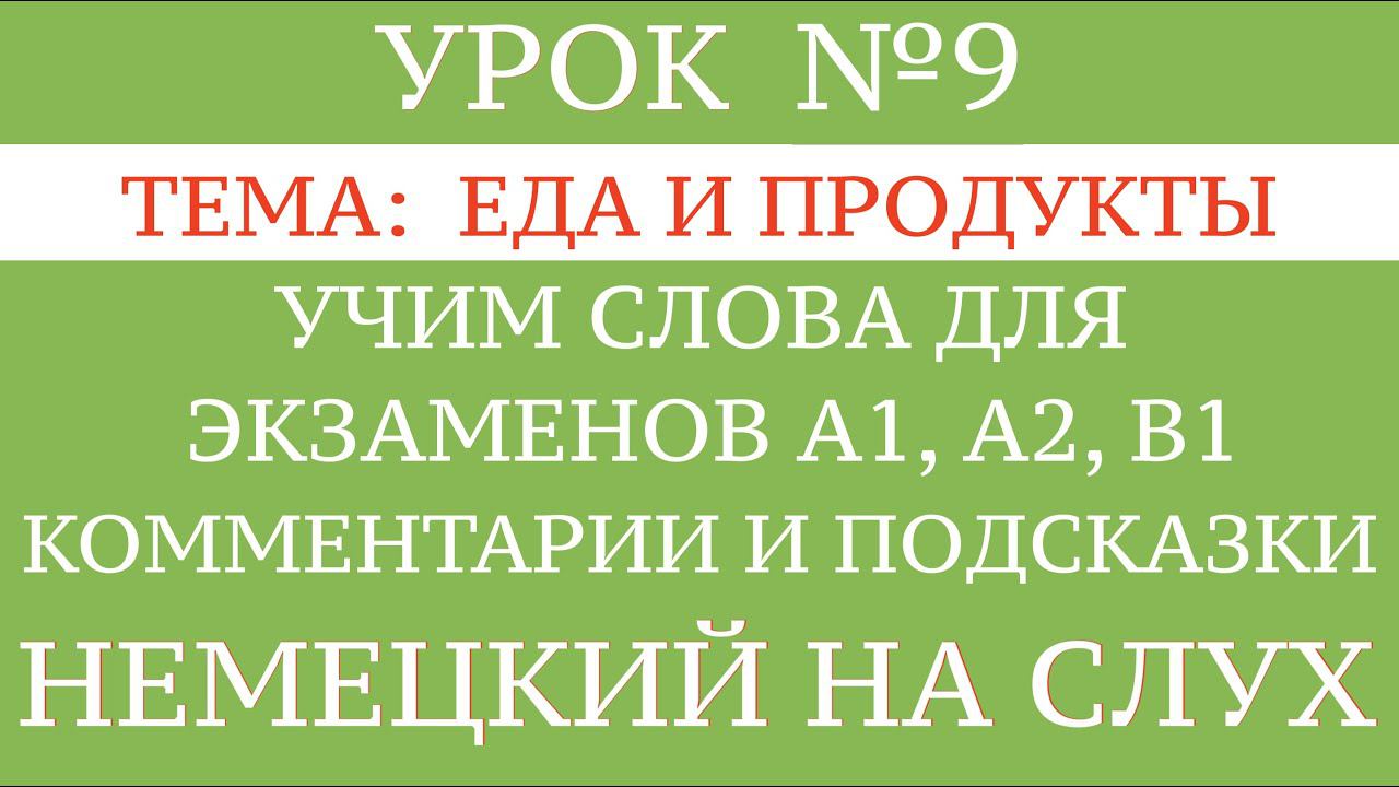 9. НЕМЕЦКИЙ. УЧИМ СЛОВА, диалоги, тексты, описание картинок. Чтение и аудирование. А1, А2, В1.