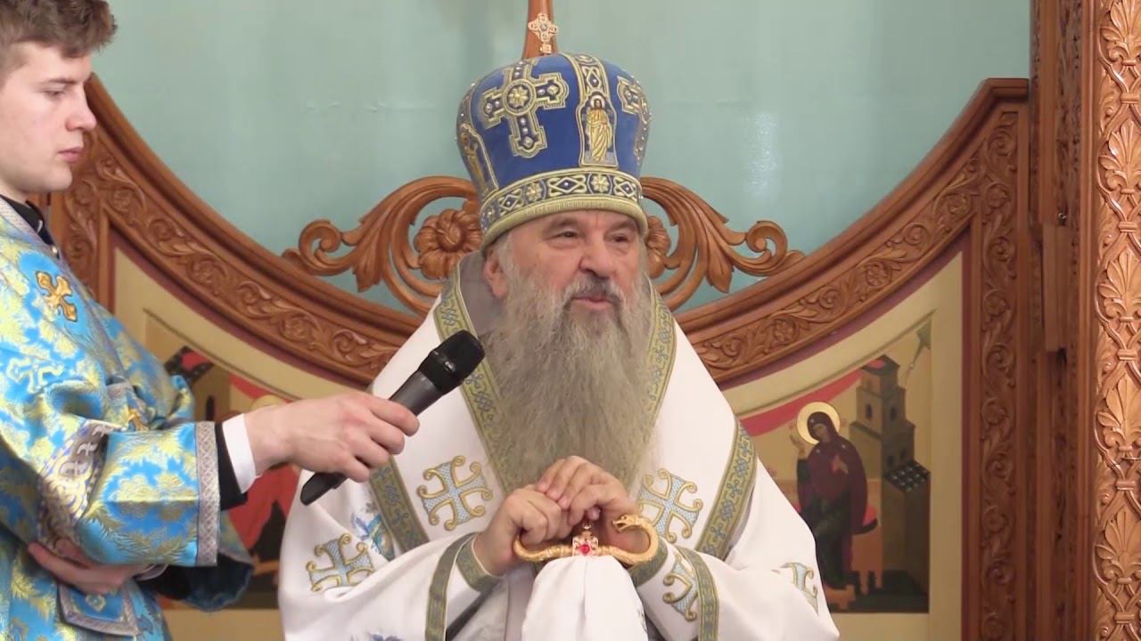 Божественная литургия в храме Рождества Божией Матери поселка  Александровская