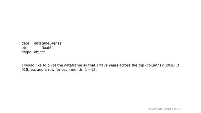 Pandas : Pandas Pivot Time-series by year смотреть онлайн