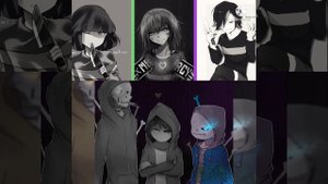 Stronger than you Bad Time Trio vs Undartale Chara, Underswap Frisk, Storyshift Mettaton