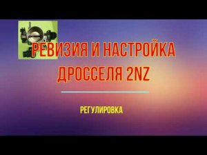 Настройка дросселя с мотора 1 и 2 NZ
