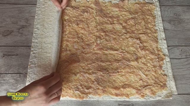 Наш любимый рецепт из лаваша.  Пирог из лаваша с фаршем