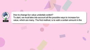 How to change fun value undertale switch?