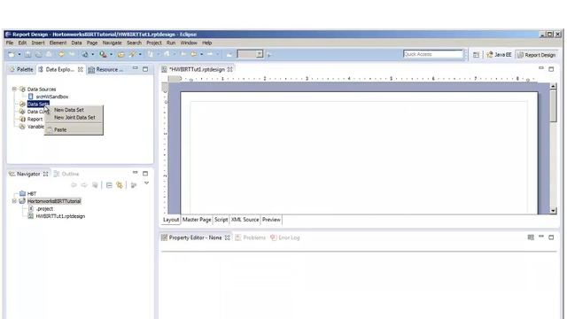 Create BIRT Project, BIRT Report, Data Source and Data Sets смотреть онлайн