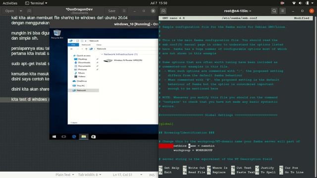 Membuat File Sharing Ubuntu ke Windows dengan Samba смотреть онлайн