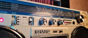 RARE Sharp GF-5757E Stereo Radio Cassette Recorder-МАЛАЙЗИЯ-1982-год