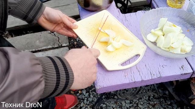 Жаркое в казане на костре!Рецепт просто бомба!!!Советую приготовить!