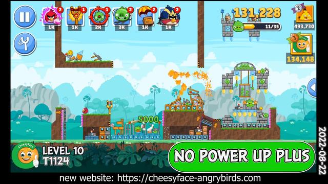 Angry Birds Friends Level 10 Tournament 1124 NO Power UP PLUS Walkthrough смотреть онлайн