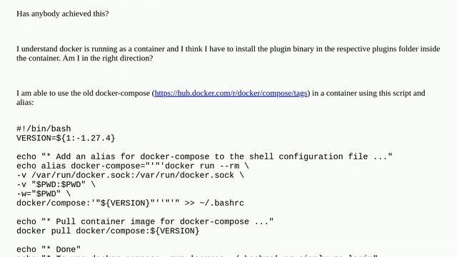 Installing docker/compose-bin plugin on Google's Container Optimized OS смотреть онлайн