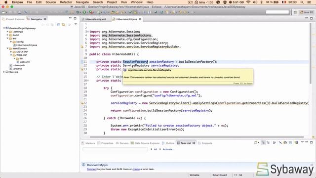 Tutoriel Hibernate et JSF: 18 - Hibernate session et sessionFactory смотреть онлайн