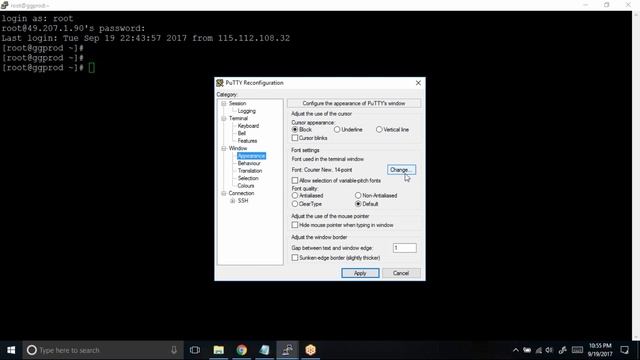 Change the font of putty terminal смотреть онлайн