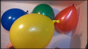 Лопаем надувные шарики, иголкой Учим цвета
