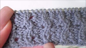 Ажурная резинка спицами "Ажурная змейка" для шапки на весну, ажурных изделий на лето