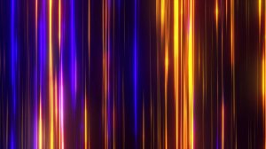 Анимированный темный абстрактный фон: Вертикальные неоновые желто-синие полосы