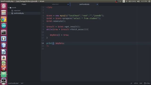 #9 جلب بيانات من قاعده البيانات وتحويلها الى JSON باستخدام PHP смотреть онлайн