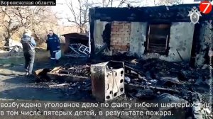 Мать и пятеро детей сгорели при пожаре в Воронежской области.