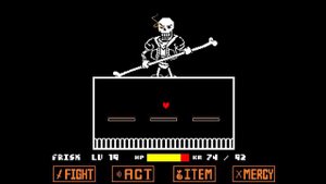 Disbelief Papyrus hard mode no  heal Неверующий Папирус сложный режим без хилок