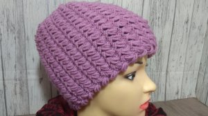 Шапка спицами  укороченными рядами. Самый простой  метод. (2).mp4