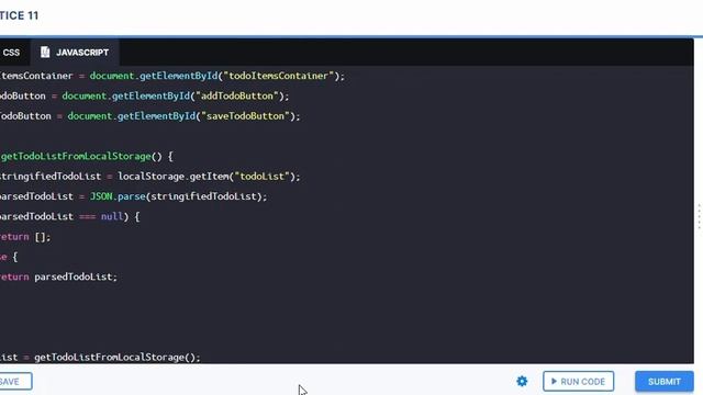 Todos Application 3 | Coding Practice 11 Answers | JavaScript | NxtWave | CCBP 4.0