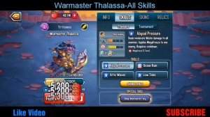 Monster Legends - Warmaster Thalassa-All Skills