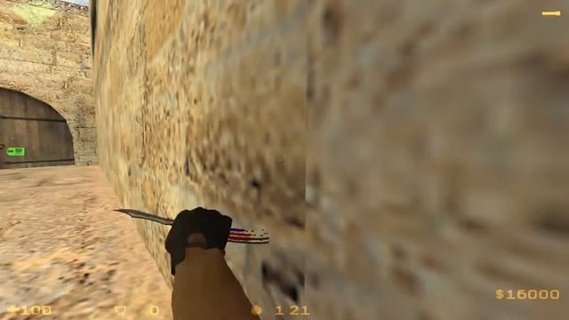 Модель ножа Нож-бабочка"Россия" для CS 1.6