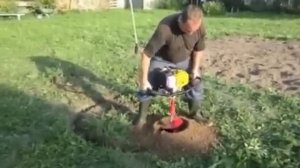 Мотобур земляной Iron Mole E-43 и шнек 250мм. (тест обычного пользователя, осень 2011г.)