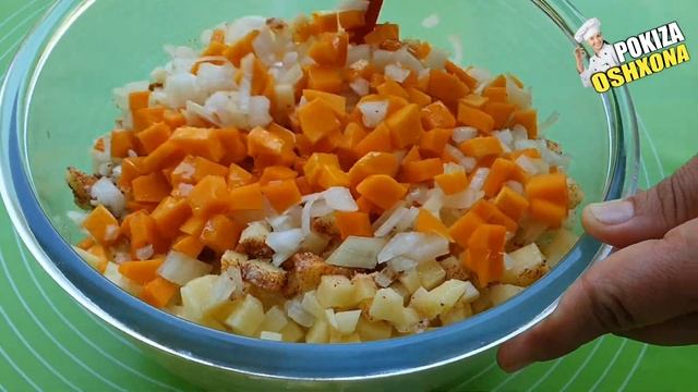 ?Qovoqdan 2xil somsa tayyorlash/Готовым самсу с тыквой очень вкусно ??? смотреть онлайн