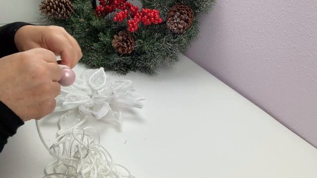 Это не Новогодний цветок.Это Новогодняя сказка» Снежная королева» Глаз не отвести. Красота . DIY смотреть онлайн