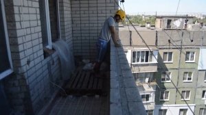 Подъем не габаритного груза на этаж методом промышленного альпинизма 2