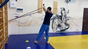 Тренировка броска через бедро в дзюдо