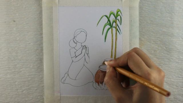 How to Draw Pongal Festival Drawing for Beginners Sankranti Celebration смотреть онлайн