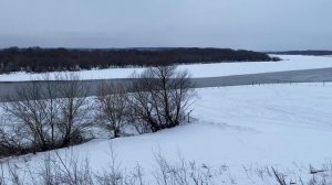 Зимняя река Ока, станция Ока, Серпухов