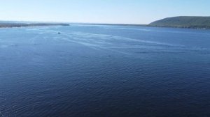 Красноглинский пляж в Самаре. Полет на коптере на другой берег Волги