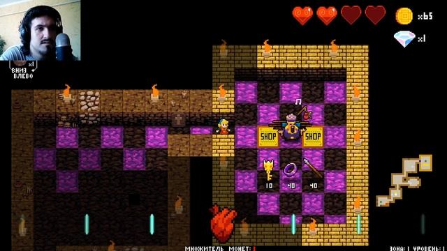 Сражение в ритме музыки - Crypt of the Necrodancer #1 смотреть онлайн