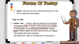 Forms of Poetry. Sonnet,  Elegy, ode, Epic, Ballad, Lyric, Dramatic Monologue, Allegory. In Hindi.