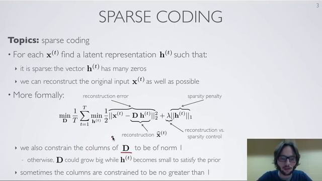 Neural networks [8.1] : Sparse coding - definition смотреть онлайн
