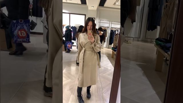 Трендовый кожаный плащ #massimodutti #shorts #shopping #shoppingvlog #trench #newcollection #плащ