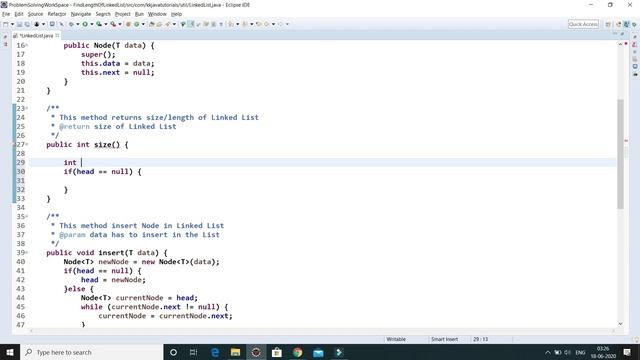 How to find length of a Singly Linked List in Java || Data Structure and Algorithm || size of List смотреть онлайн