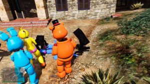 ГТА 5 ФНАФ АНИМАТРОНИКИ - КАК ТОЙ АНИМАТРОНИКИ СПАСАЛИ РОКСТАР ФОКСИ GTA 5 FNAF MODS СЕрия #1090