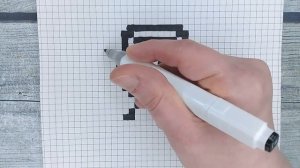 Как рисовать по клеточкам - ВЕСЁЛЫЙ МАРШМЕЛЛОУ ? Рисунки по клеточкам pixel art