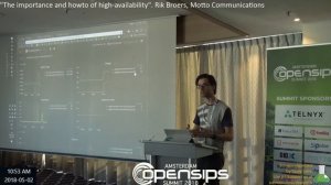 "The importance and howto of high-availability". Rik Broers, Motto Communications