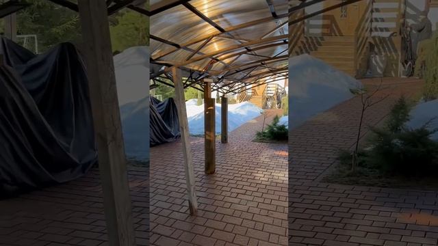 Демонтаж монтаж навеса из поликарбоната смотреть онлайн