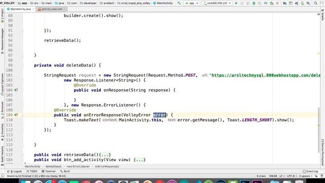 PART 4 Delete Data | CRUD Operation in MySQL Using Php,Volley Android смотреть онлайн
